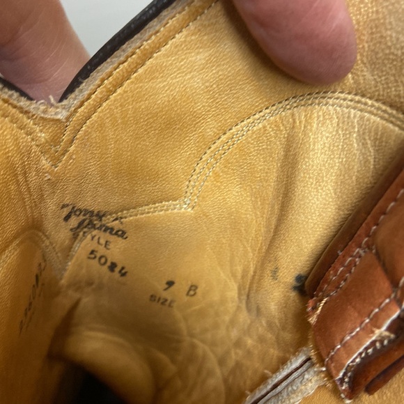 Vintage Tony Lama Brown Boots sz 9 - Picture 8 of 9